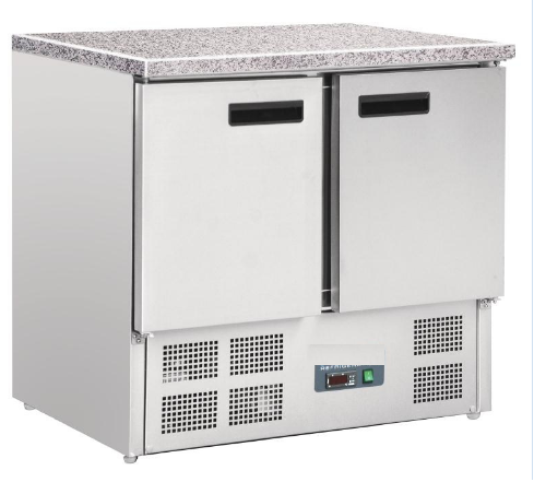 Mostrador frigorífico –  Mesa mármol 2 puertas  – 240Ltr